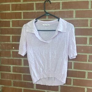 Knit short sleeve sweater top!